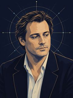AI-generated illustrative portrait representing Ingo Swann; not a photograph
